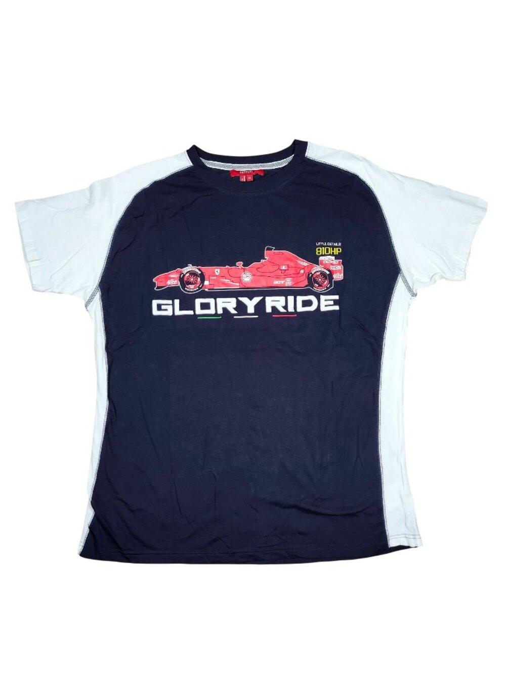 Scuderia Ferrari F1 Formula 1 Glory Ride Graphic T-Shirt Mens Navy White Size XL